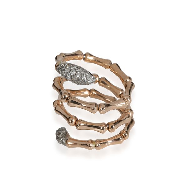 Chimento Bamboo Diamond Triple Loop Ring in 18K Rose Gold 1.20 Ctw - Picture 2 of 3